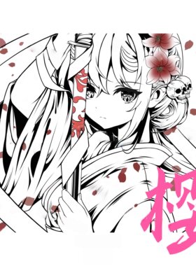 Hachiware花刃二次元鼠标垫钢化玻璃女生桌垫办公电竞游戏FPS专用