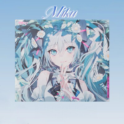 沃哈克夏日初音钢化玻璃鼠标垫