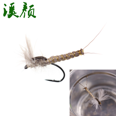 mayfly细鳞鲑鹿毛cdc假饵飞蝇钩