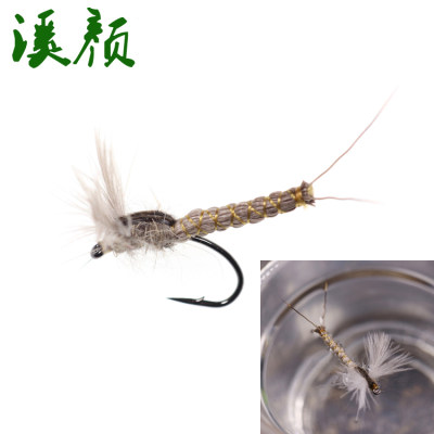 mayfly细鳞鲑鹿毛cdc假饵飞蝇钩