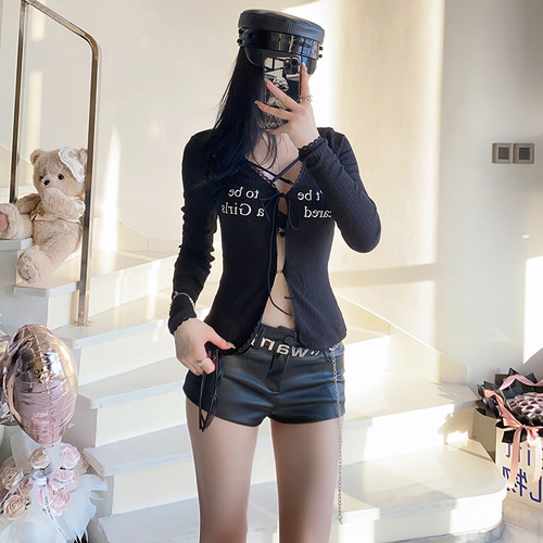 长袖百搭薄款印花女显瘦