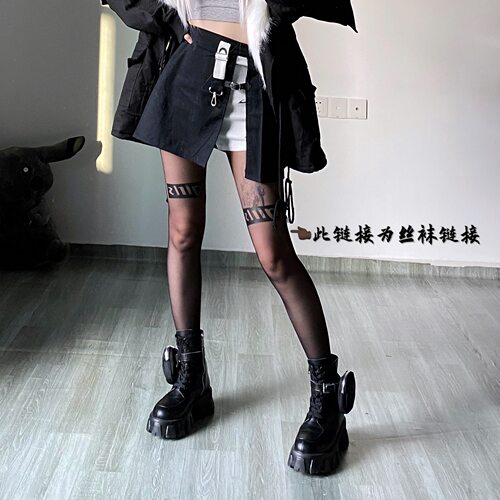 网红字母印花夏季超薄美腿打底袜