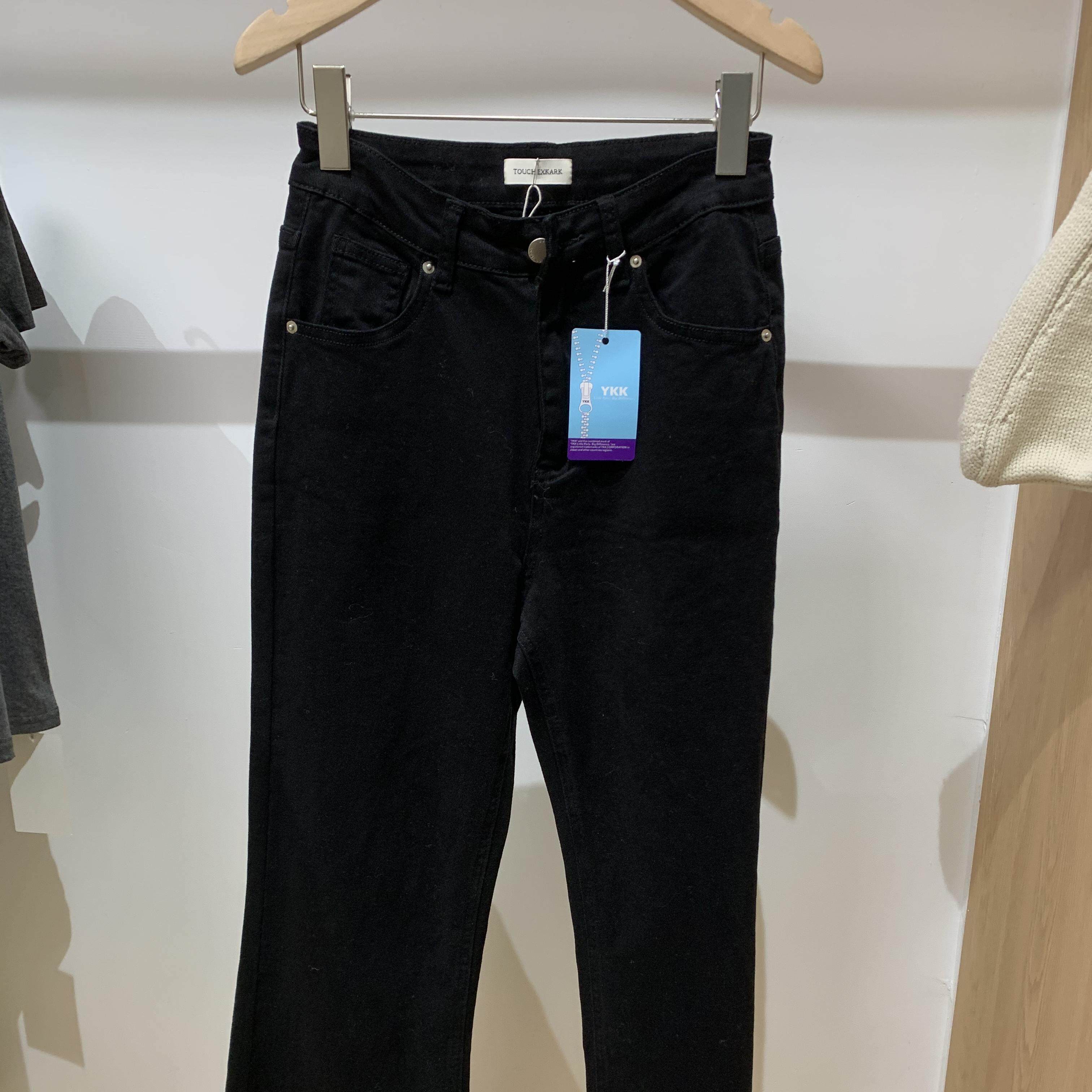 TOUCH EXKARK3984韩版正品百搭显瘦休闲直筒阔腿牛仔裤女2025新款