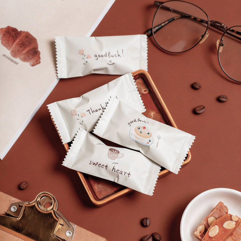 奢华加厚铝膜牛轧太妃糖袋机封袋咖啡糖果包装一次性单独自封袋子