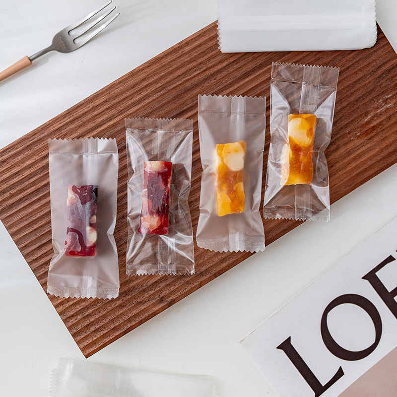 加厚透明磨砂牛轧糖袋子烘焙手工太妃咖啡糖果袋机封塑料包装袋子