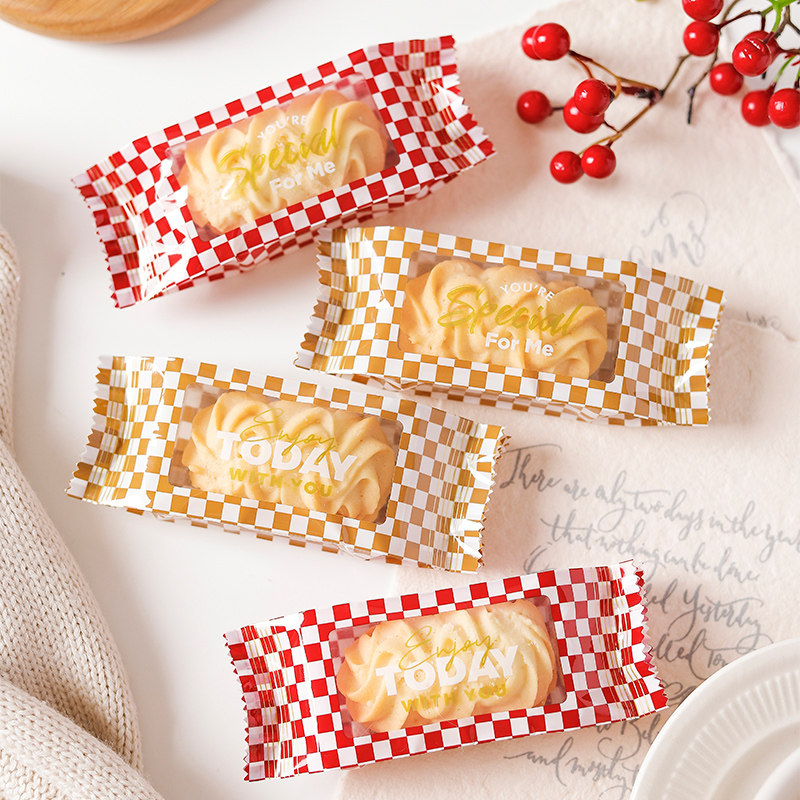 凤梨酥包装袋自封机封袋大号长方形加厚单独立包装袋带托底托塑料