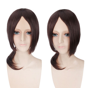 cos假发 进击的巨人尤弥尔棕色长刘海中分 动漫假发发209