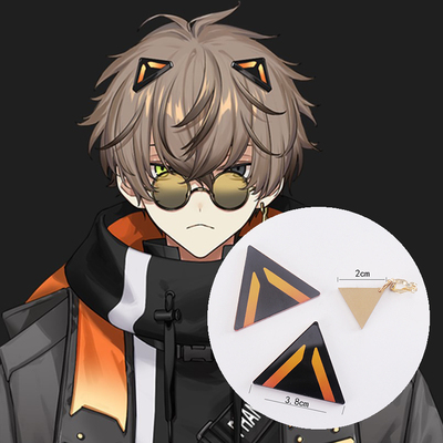 AlbanKnox三角渐变发夹neko耳饰