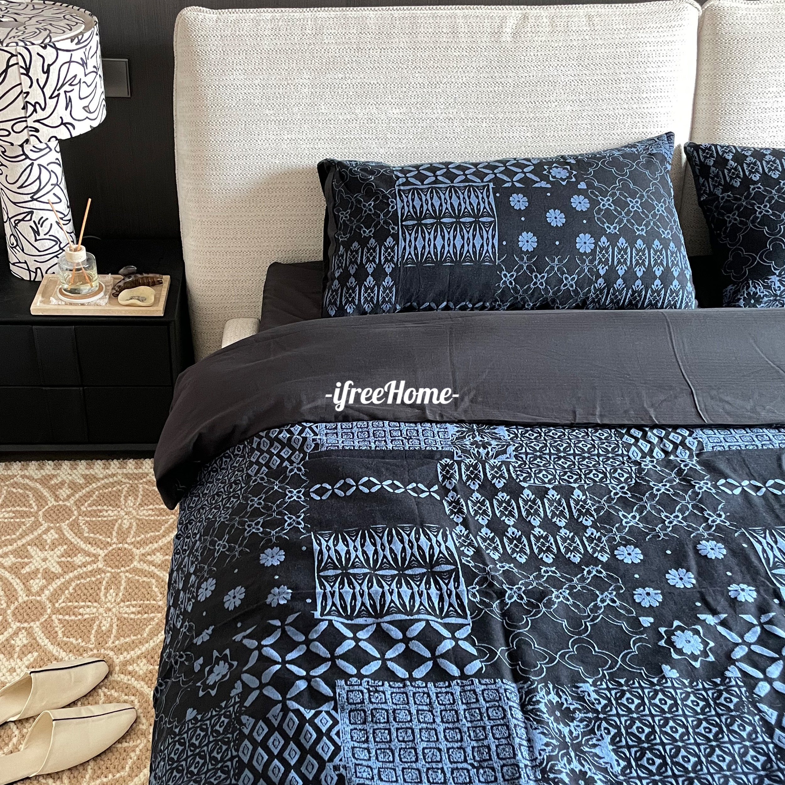 复古老钱风全棉四件套 色织提花纯棉磨毛亲肤舒适感被套四季床品