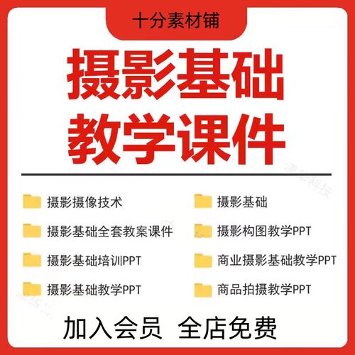 摄影技术基础PPT课件教案商业拍摄商品构图课程摄像教学培训教程