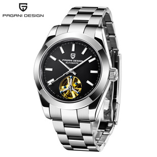新款 表带全自动机械手表防水1658PAGANI男不锈钢运动精钢国产腕表