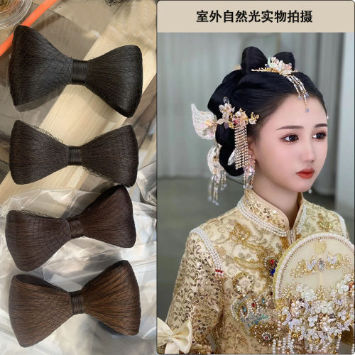 蝴蝶结丸子头假发发夹
