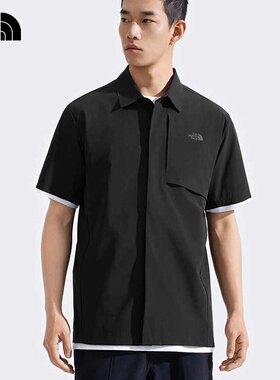 TheNorthFace北面春夏新款户外男Elite凉感翻领速干短袖衬衫|8BYP