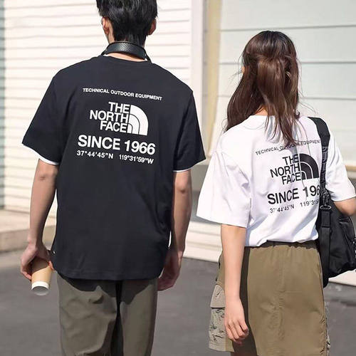 北面户外男女休闲速干透气短袖T