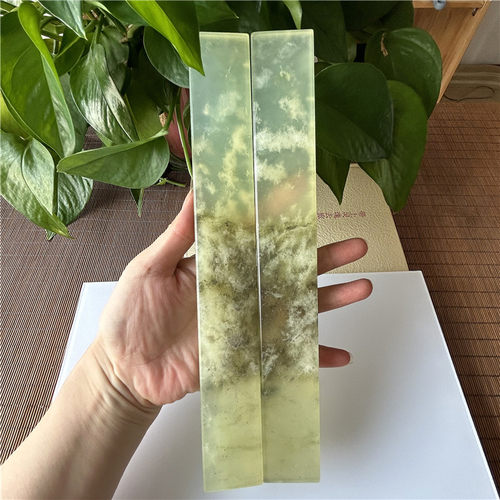 天然岫玉镇尺镇纸一对原物实拍正品岫岩玉石镇尺文房四宝玉石镇纸