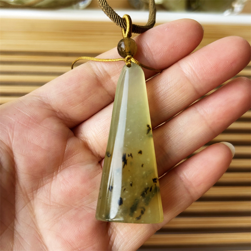 天然岫玉吊坠可做印章一物一图正品A货岫岩玉石挂件岫玉印章吊坠