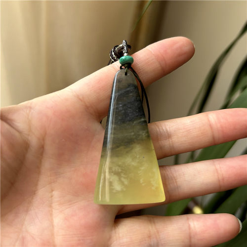 天然岫玉印章吊坠正品A辽宁岫岩玉石印章水墨玉可做玉石随型吊坠