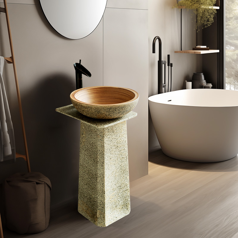 户外卫生间小户型洗手盆洗手台盆一体洗脸池家用落地式洗脸盆室外