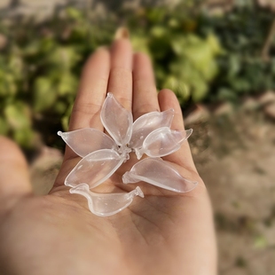 冰凌白玉兰20片古风头饰diy手工发簪料器盆景插花花瓣饰品配件