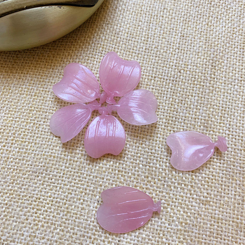 手工diy古风簪子琉璃花瓣古风