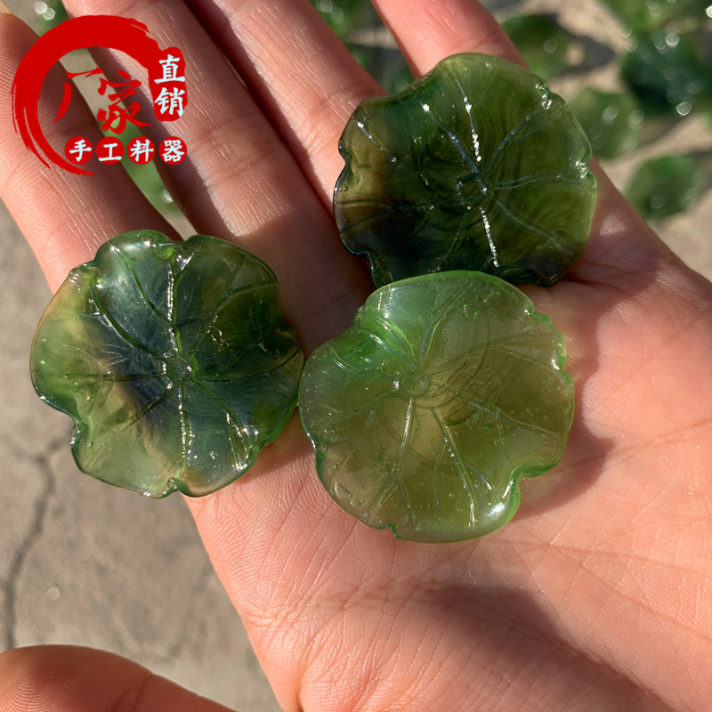 手工diy头饰古风料器花瓣