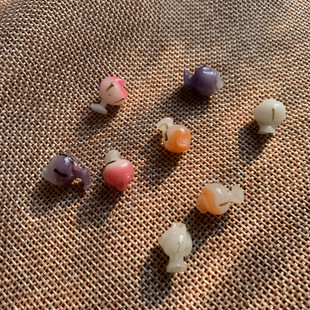 梅花花苞复古头饰DIY手工材料灯火琉璃料器花簪宫花饰品配件