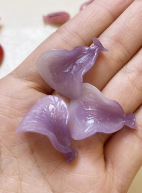 古风汉服步摇簪子头饰琉璃花瓣