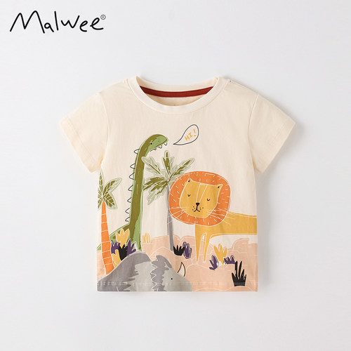 malwee男童短袖圆领衫童装欧美
