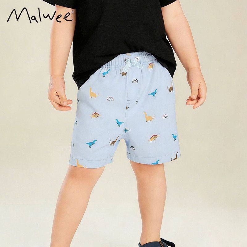 跨境malwee男童运动短裤夏装新款欧美儿童卡通休闲帅气男孩短裤子