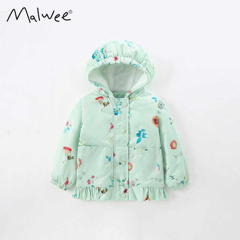 malwee女童加绒风衣外套2025年春秋洋气儿童休闲连帽拉链女孩上衣,童装/婴儿装/亲子装,风衣,淘宝优惠券,粉丝福利购,淘宝优惠卷