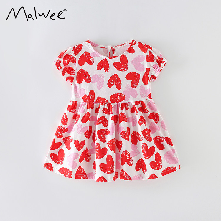 malwee儿童连衣裙夏装新款欧美中小童休闲圆领可爱短袖洋气公主裙,童装/婴儿装/亲子装,连衣裙,淘宝优惠券,粉丝福利购,淘宝优惠卷