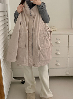 （BottleBunny）粉色派克立领派克棉服新年外套