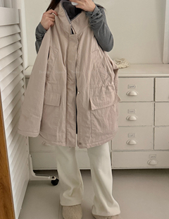 （BottleBunny）粉色派克立领派克棉服新年外套