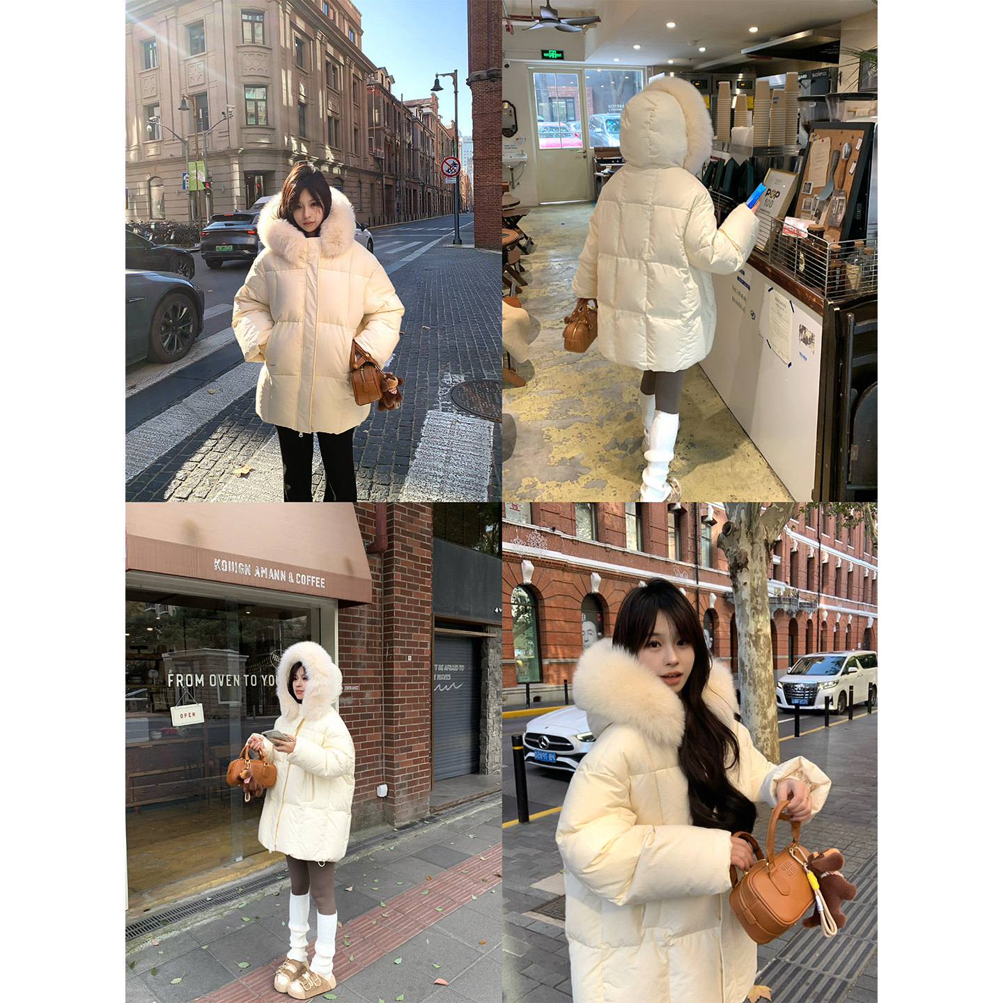 Adan狐狸毛领连帽羽绒服韩系宽松加厚保暖新国标90白鸭绒外套女冬,女装/女士精品,羽绒服,淘宝优惠券,粉丝福利购,淘宝优惠卷