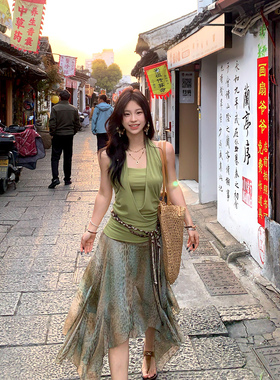 Adan 3.30 晚20:00 新款9.5折  豹纹不规则半身裙