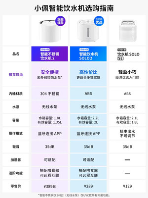 小佩宠物饮水机无线水泵猫咪狗静音滤芯六代不锈钢恒温加热棒智能