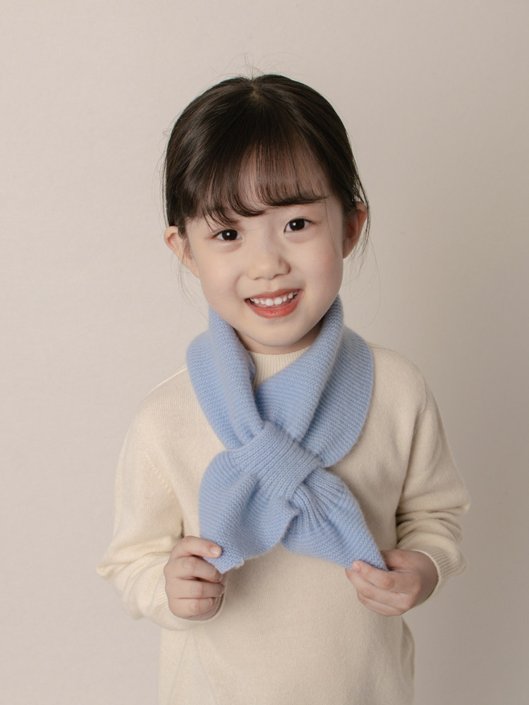 [100% 캐시미어] 스카프 가을 겨울 스카프 한국 스타일 소녀 스카프  단색 나비 스카프 울