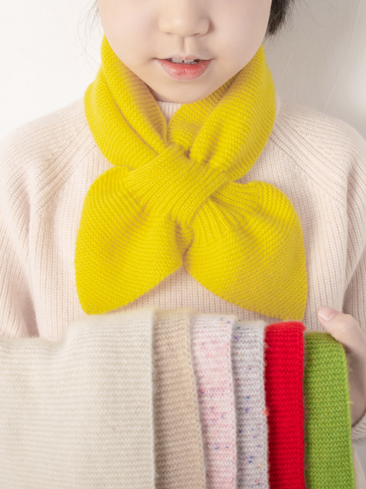 소녀용 아동용 캐시미어 스카프 100% 순수 캐시미어 겨울에는 따뜻하고 목을 묶지 않음 가을 겨울 한국어 버전  용 스카프