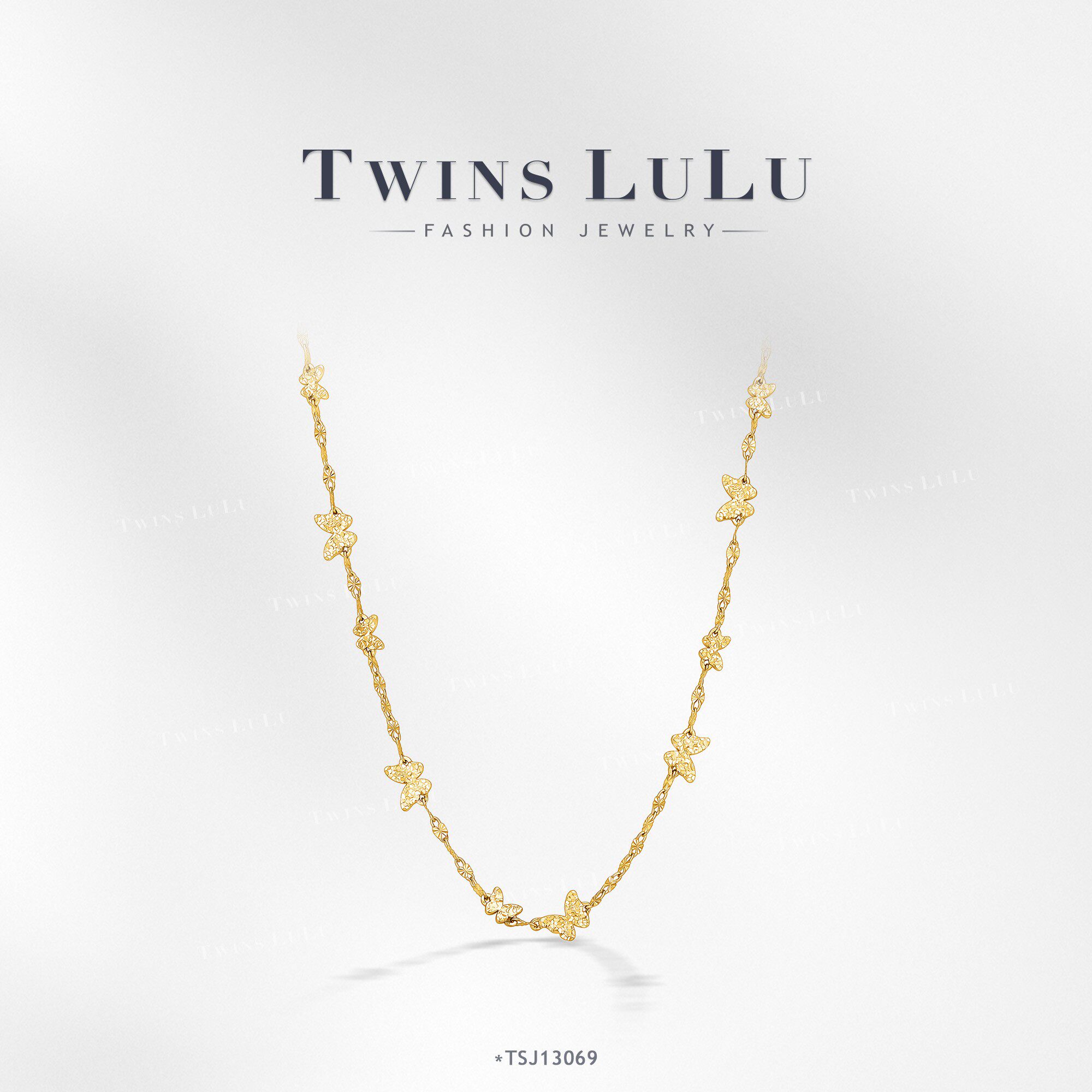 TWINS LULU【蝶漫】简约百搭轻奢蝴蝶金色链项链TSJ13069