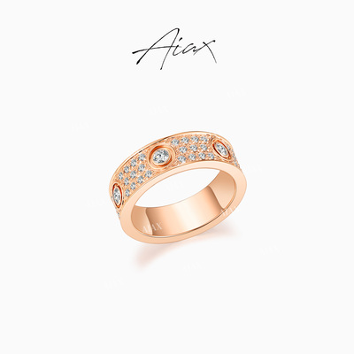 TWINSLULU小众宽版满天星戒指