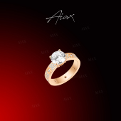 TWINS LULU 925银轻奢首饰高级感极简单钻鸽子蛋戒指TSS6930