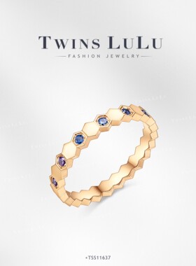 TWINS LULU【蜂巢】风时轻奢尚手饰彩色戒指TSS11637