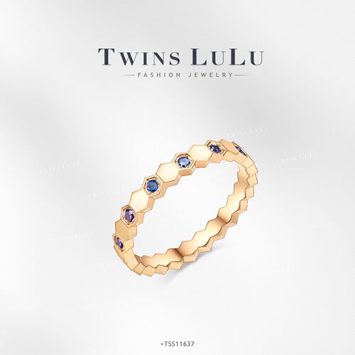 TWINS LULU【蜂巢】风时轻奢尚手饰彩色戒指TSS11637