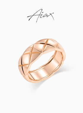 TWINS LULU高定流光风百搭精致高级感菱格纹戒指TSS6821