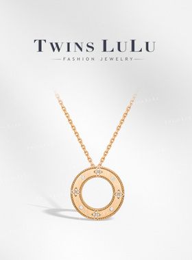 TWINS LULU轻奢圆形香槟金色项链TSJ9795