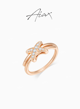 TWINS LULU高定时尚百搭女生小饰品高级感交叉戒指TSS6776