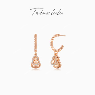 TWINS LULU贵气感珠福禄招财葫芦耳环TSL2418