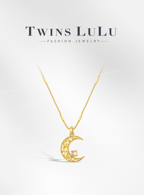 TWINS LULU气质时尚精致月亮金色项链TSJ10814