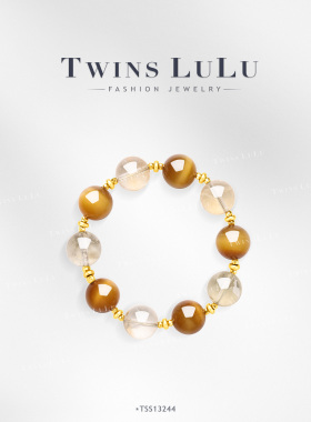 TWINS LULU【日进斗金】轻奢手饰女士珠珠金色手链TSS13244