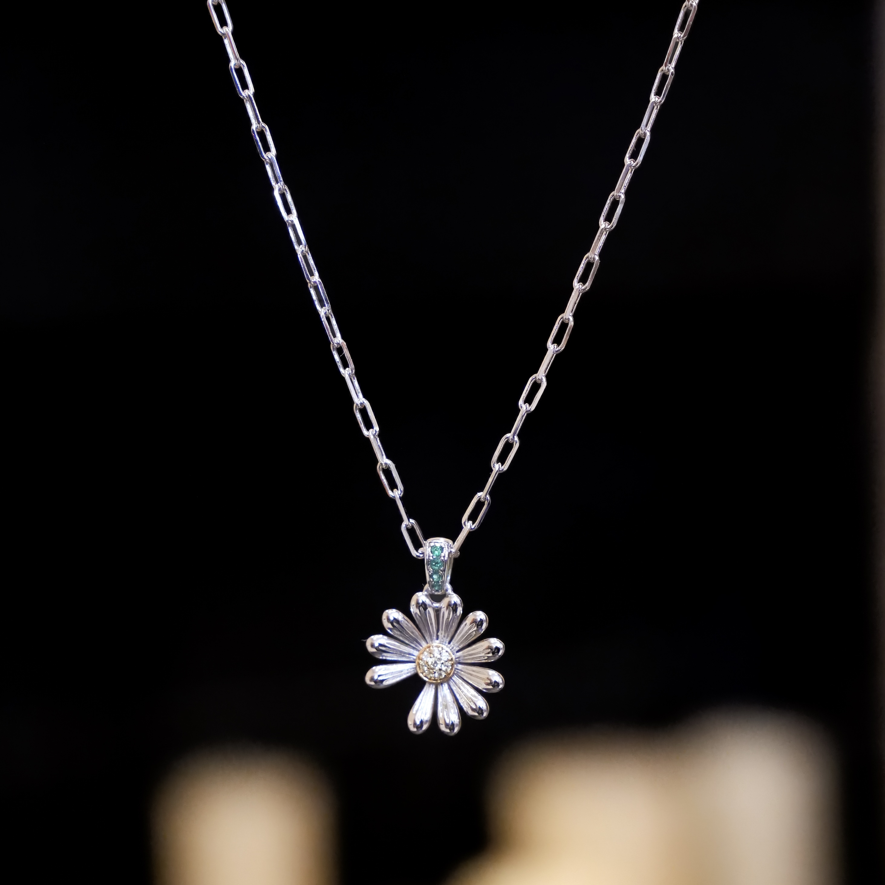 TWINS LULU简约时尚百搭颈链精致雏菊花花项链TSJ7767